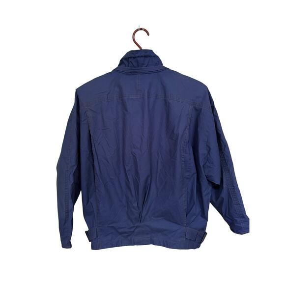 VTG London Fog Classic Parka Type Jacket X-Small Regular Blue Missing Button XS - Picture 2 of 7